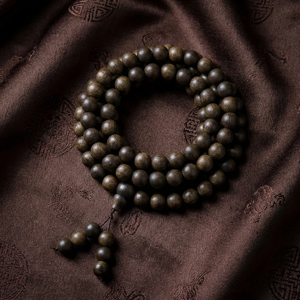 Natural Agarwood 108 Mala Beads 8mm Sinking Grade Aloeswood Prayer Beads for Meditation Yoga Buddhist Rosary Necklace Authentic Oud Wood Jewelry for Men Women Calm Mindfulness Spiritual Gift - Image 6