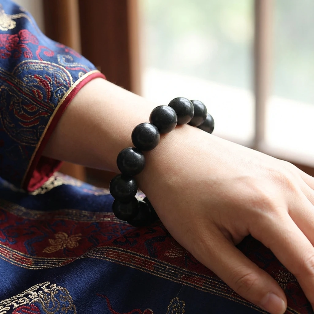 Handmade Natural Chinese Herbal Bracelet for Women Men - Aromatherapy Sandalwood Frankincense Scrophularia Incense Beads - Traditional Meditation Prayer Jewelry Gift for Stress Relief - Image 4