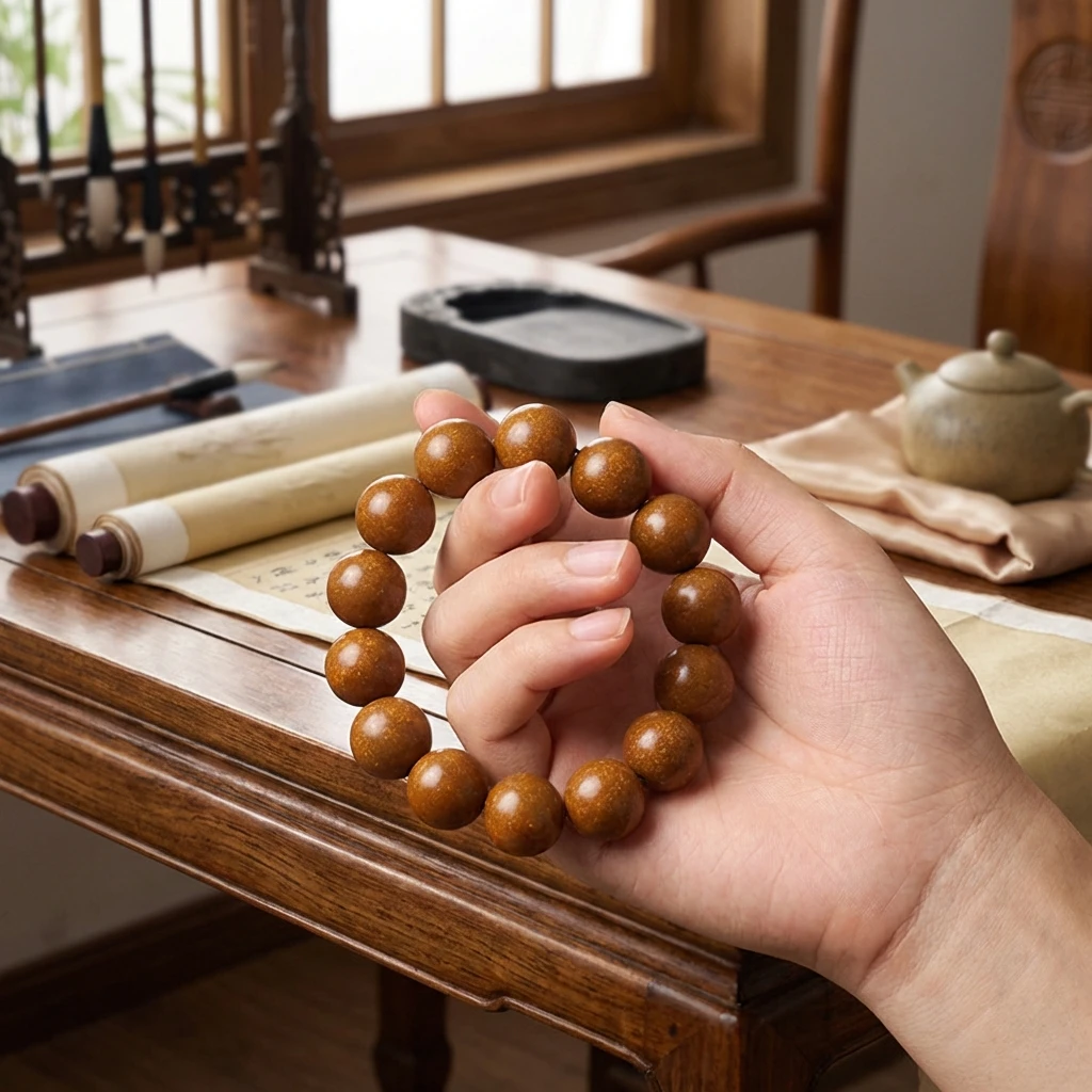 Natural Chinese Herbal Medicine Bracelet, Handmade Aromatic Incense Beads for Meditation and Stress Relief, Sandalwood and Clove Infused Zen Buddhist Prayer Beads for Men and Women, Wellness Gift - Image 5