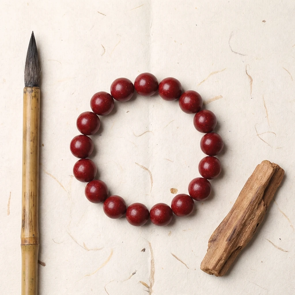 Natural TCM Agarwood Sandalwood Bracelet, Handmade Buddhist Prayer Beads for Men Women, Traditional Chinese Herbal Incense Beads with Frankincense and Benzoin, Meditation Yoga Zen Wellness Gift - Image 4