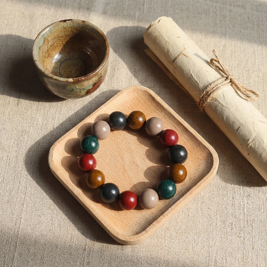 Natural Chinese Herbal Incense Bracelet for Men Women - Five Elements Handmade Meditation Prayer Beads - Traditional Ancient Method Fragrance Jewelry for Healing Wellness Spiritual Gift Idea - Image 6