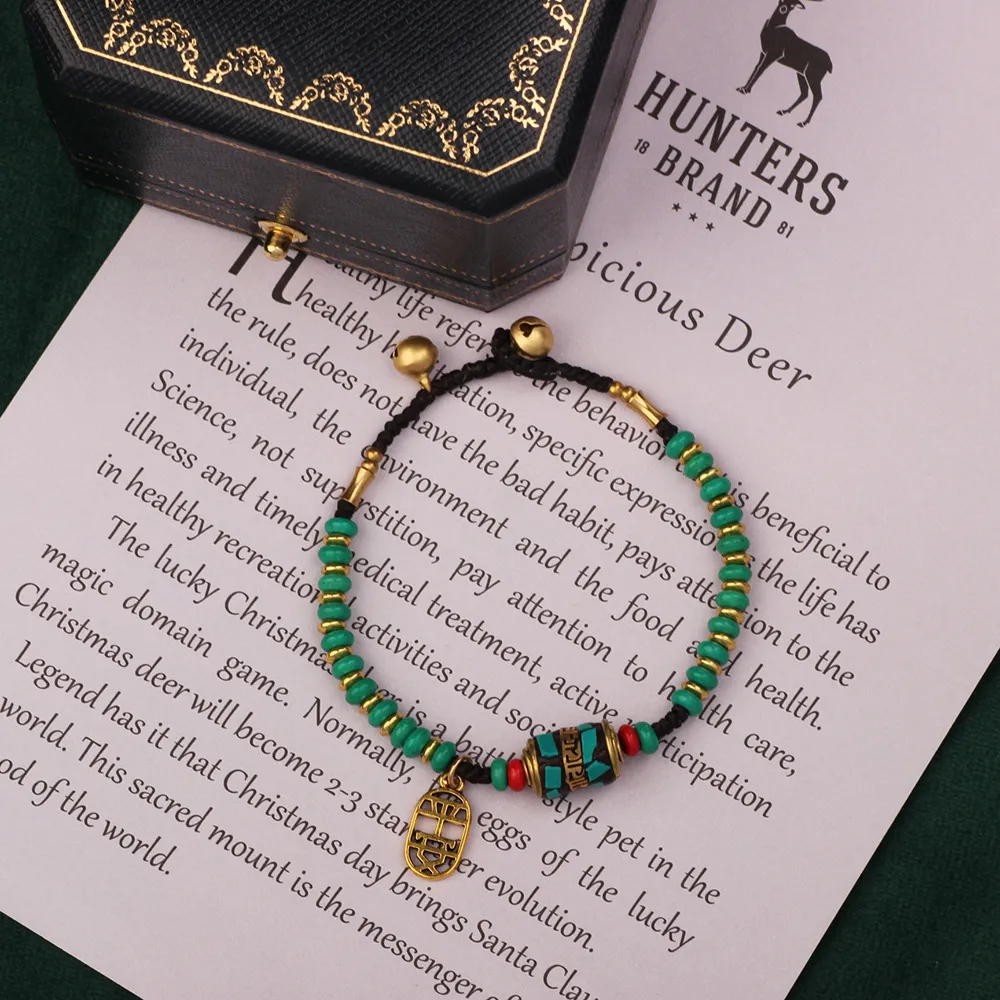 Handmade Tibetan Beaded Bracelet for Men and Women Vintage Ethnic Natural Stone Braided Rope Bangle Yoga Meditation Good Luck Amulet Spiritual Jewelry Gift - Image 5