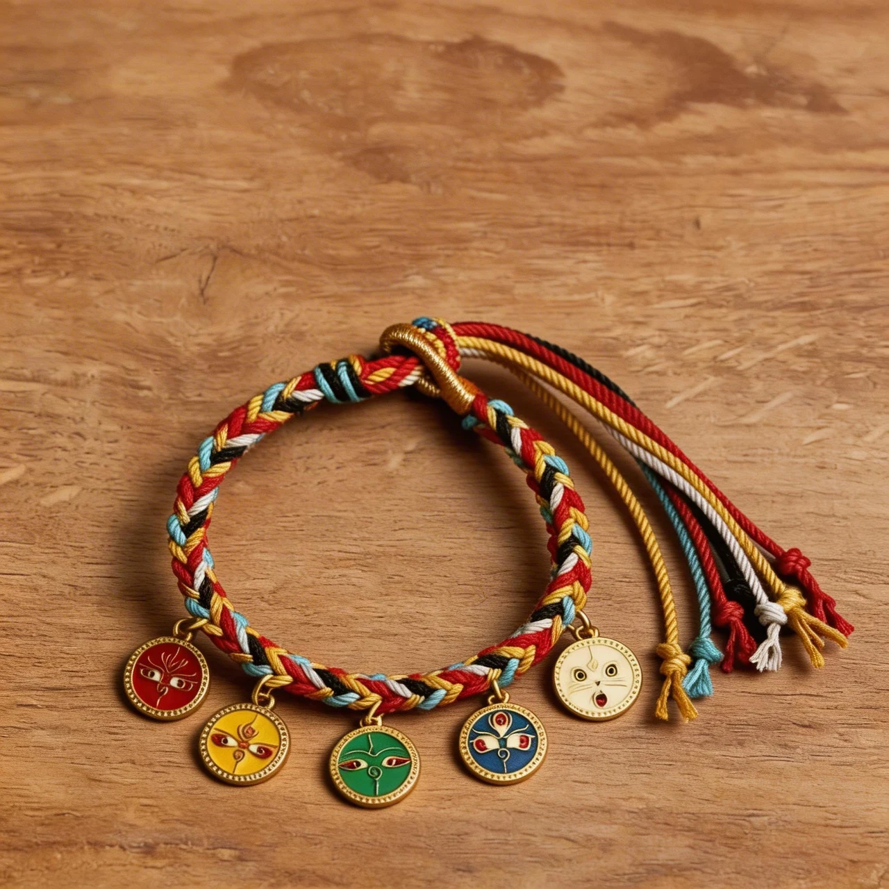 Handmade Braided Rope Bracelet for Women Tibetan Lucky Charm Adjustable Ethnic Boho Jewelry Wealth Prosperity Amulet Colorful Thread Handwoven Friendship Bracelet