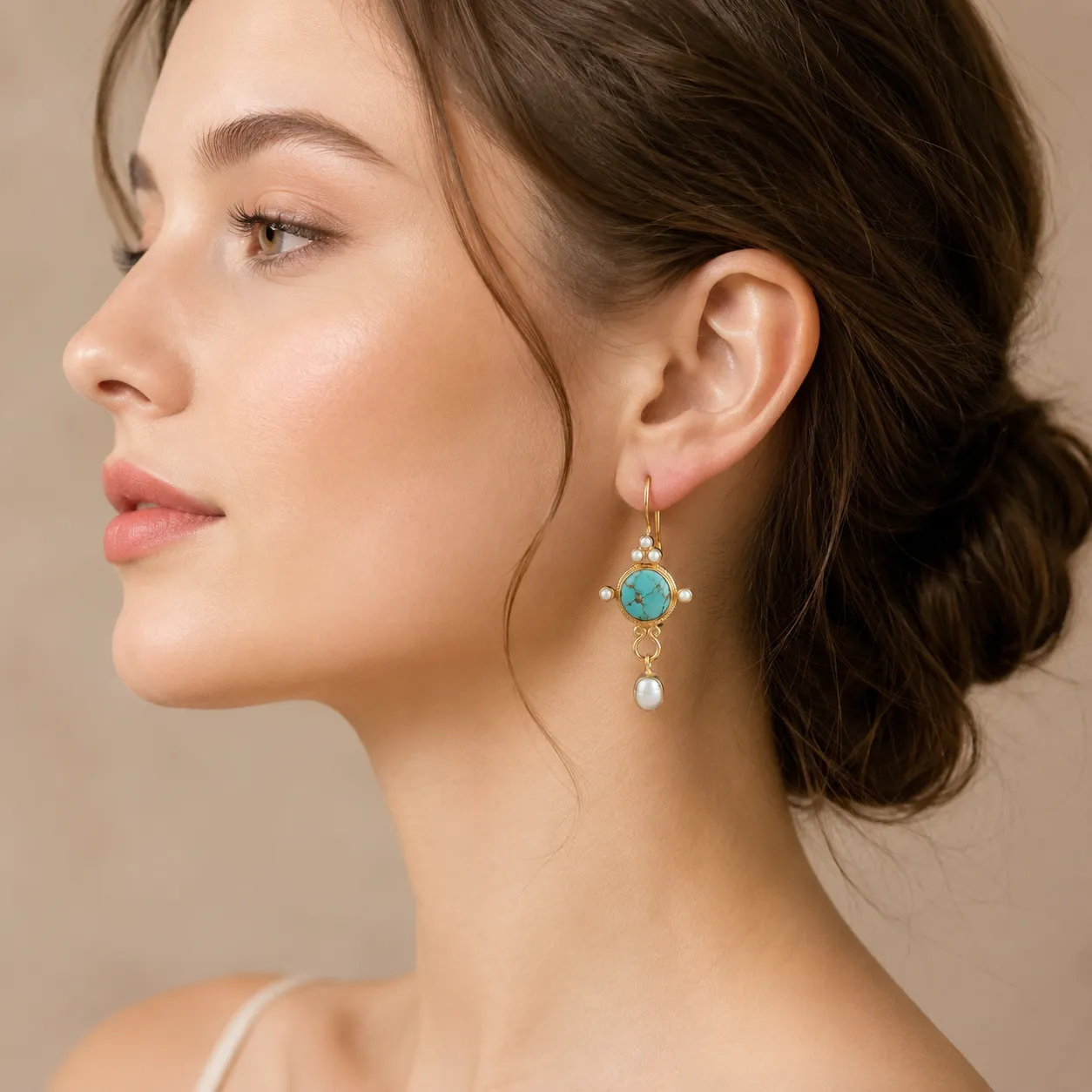 Grace & Blessings-Tibetan Turquoise Earrings