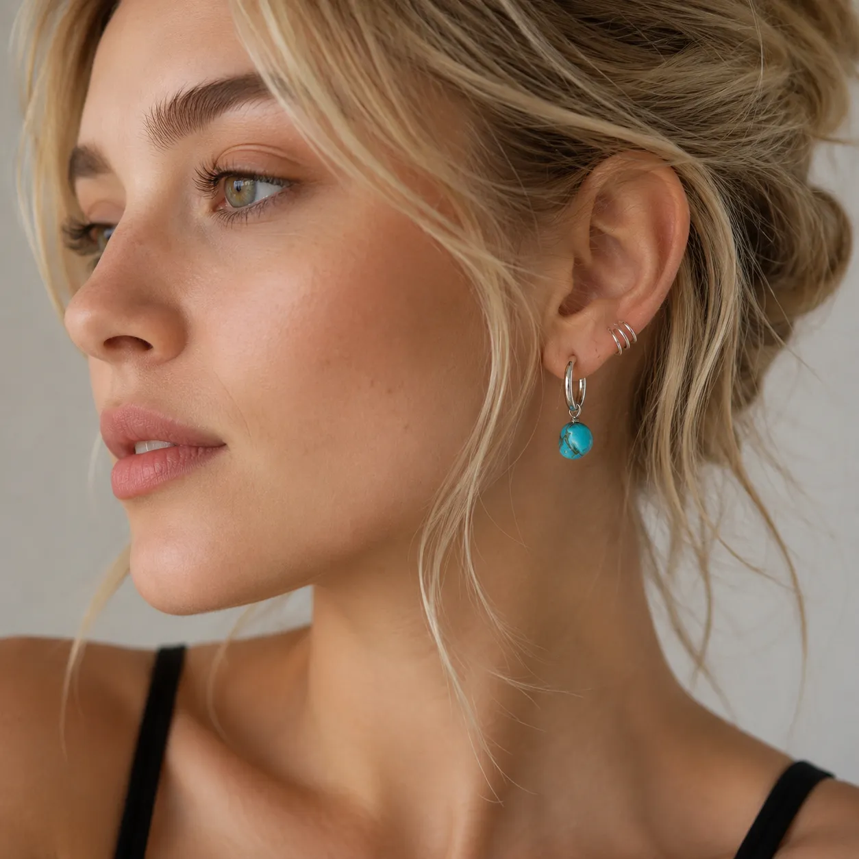 Grace & Blessings-Irregular Shaped Turquoise Earrings