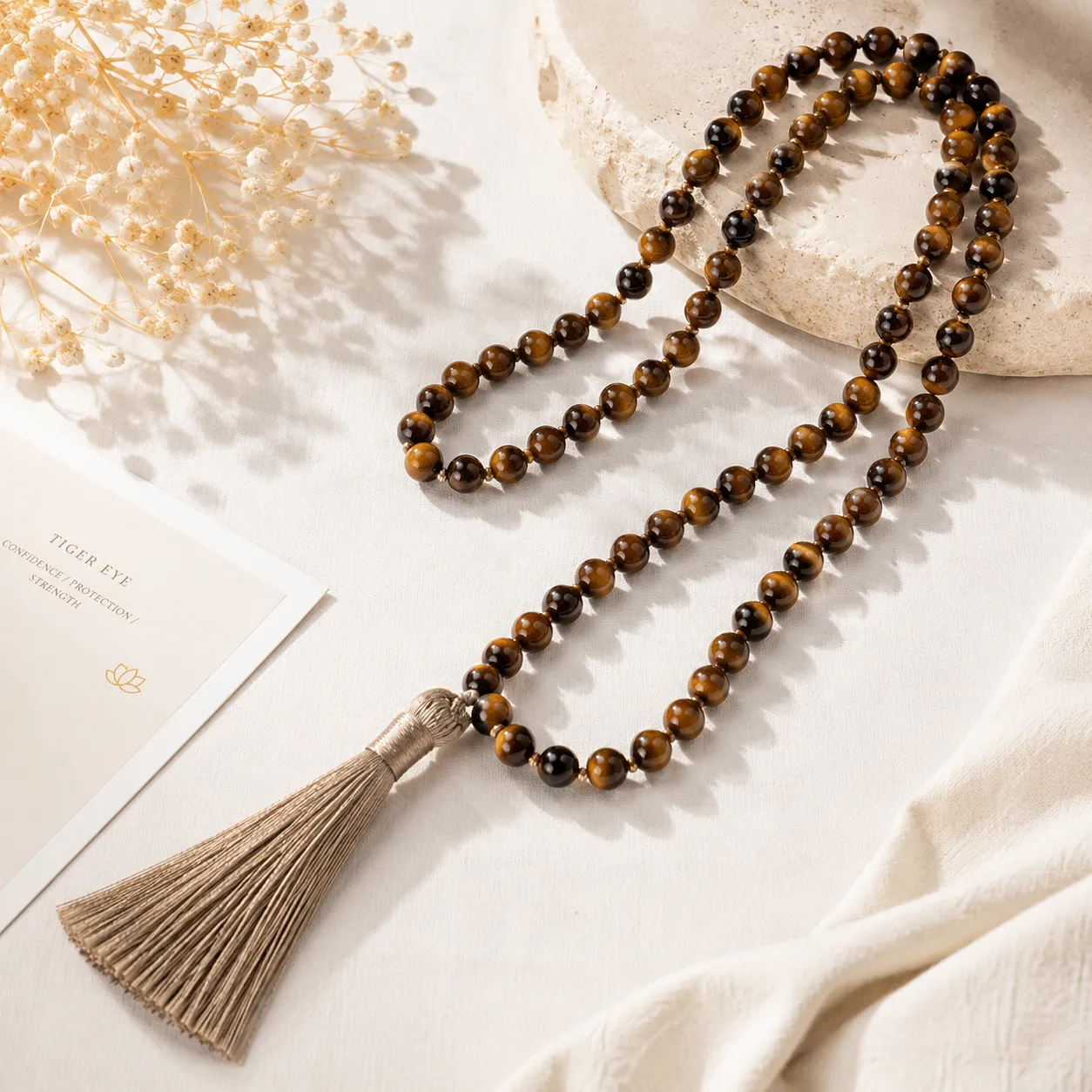 Strength & Courage-Sunlit Golden Mountain-Natural Tiger Eye and Citrine Crystal Bracelet - Image 3