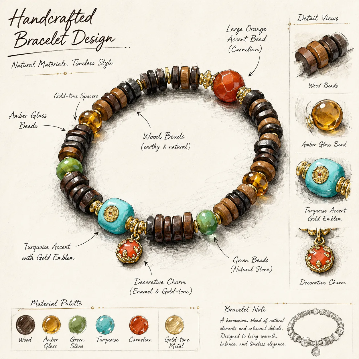 Spirituality & Meditation-Natural Dalagan Agarwood Bracelet - Image 5