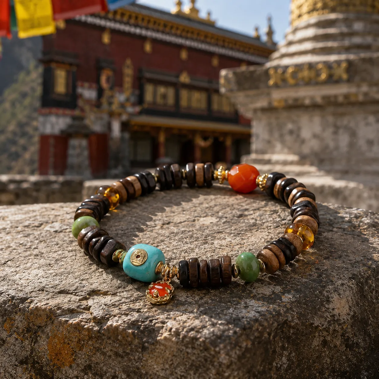 Spirituality & Meditation-Natural Dalagan Agarwood Bracelet - Image 2